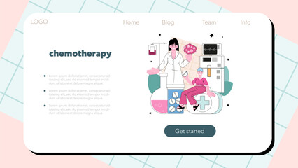 Wall Mural - Oncologist web banner or landing page. Cancer disease modern