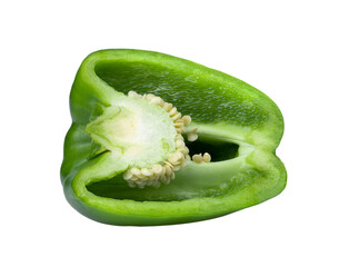 Wall Mural - half green pepper on transparent png