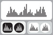 © ckybe - Sound Wave EQ Equalizer Icons and Widget Design. Vector.