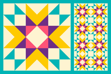 Abstract geometric pattern inspired by duvet quilting