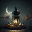 Beautiful background for Ramadan - Generative AI
