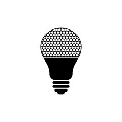 Wall Mural - LED light bulb icon isolated on transparent background