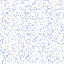 Infinite Pattern For A Background Of Shapes And Icons