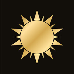Wall Mural - gold boho celestial sun icon logo. simple modern abstract design for templates, prints, web, social 