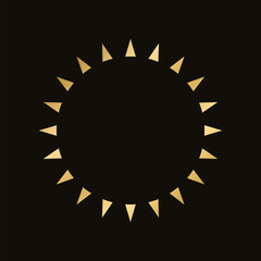 Wall Mural - golden celestial sun rays frame. simple modern abstract design for templates, prints, web, social me
