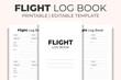 © M9 Design - Flight Log Book KDP Interior