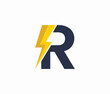 R Energy logo or letter R Electric logo.