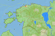 Geographische physische Karte von Estland