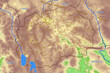 Geographische physische Karte von Nordmazedonien