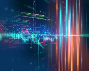 Wall Mural - programming code abstract technology background of software developer and computer script 3d illustr