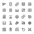Icon set - game and toy outline stroke