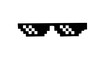 Thug life pixelated Black cooling glass icon png download 