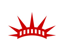 Liberty Statue Head Accessory Vector Logo