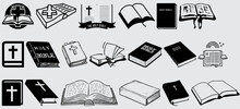 Set Of Holy Bible Vector