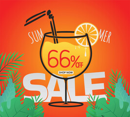 Hot sale, mega sale, summer sale special offer up to 66 percent off.