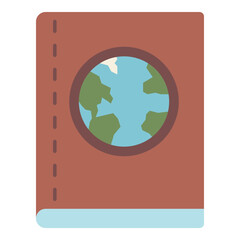 Wall Mural - geography book icon