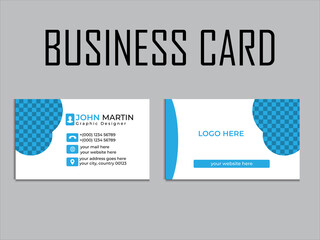 Double-sided creative business card template, horizontal simple clean template design, Vector illustration. 