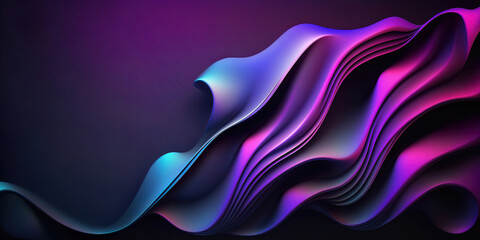 Wall Mural - abstract fractal background waves, generative ai