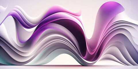 Wall Mural - abstract background with waves, generative ai