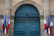 French republican motto : Freedom, Equality, Fraternity. France.