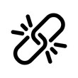 Indestructible icon. Durable icon. black outline vector icon for chain.