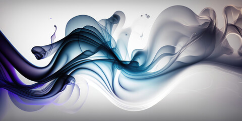 Wall Mural - abstract panoramic smoke background, generative ai