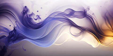 Poster - abstract panoramic smoke background, generative ai