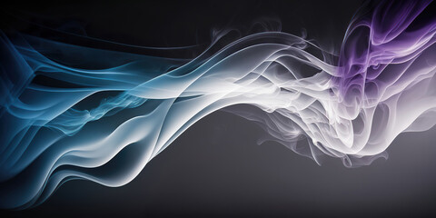 Wall Mural - abstract panoramic smoke background, generative ai