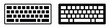 Computer keyboard set icon, vector illustration