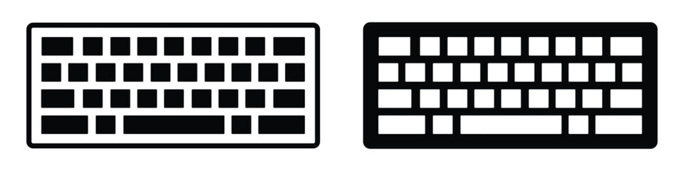 Computer keyboard set icon, vector illustration