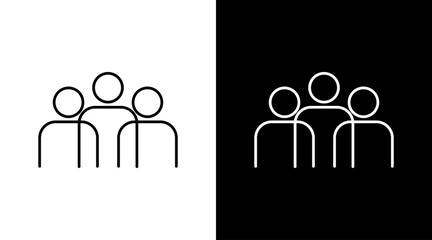 Wall Mural - people family together community group outline icon design