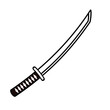 illustration of a sword, katana