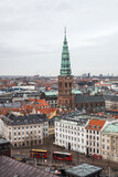 Fototapeta Miasto - Panoramic view of historical center of Copenhagen, Denmark