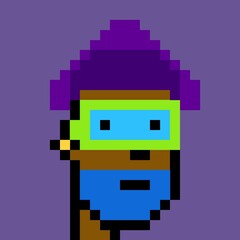 Cartoonish Pixelated Man