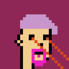 Cartoonish Pixelated Man