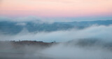 Fototapeta Niebo - misty morning in the mountains