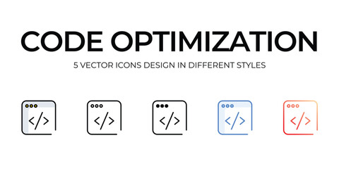 code optimization icons set vector illustration. vector stock,