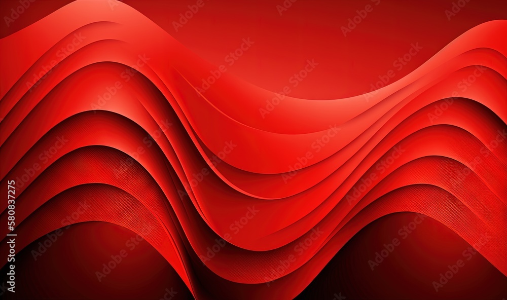 a red abstract background with wavy lines and curves on a black ...