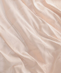 Pastel color delicate fabric folds background, 3d rendering cloth texture