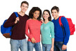 © BillionPhotos.com - Happy group of cheerful high school students portrait