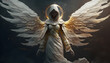 angel with wings faceless -AI Generative 