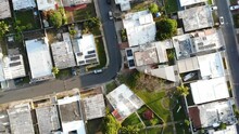 Casas Y Calles De Urbanización Desde El Aire