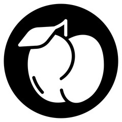 apricot glyph icon