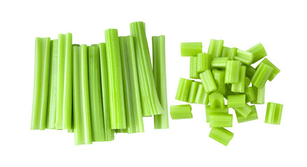 Wall Mural - Celery sticks on transparent png