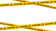 © vika_k - Crossed caution tape stripes. Yellow and black warning tape. Repeating construction, hazard, danger adhesive tapes. Restriction and prohibition zones sellotape. Vector