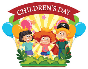 Poster - Isolated children's day icon