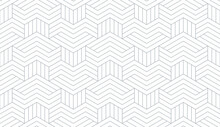 Abstract Geometric Pattern With Stripes, Lines. Seamless Vector Background. White And Gray Ornament. Simple Lattice Graphic Design.