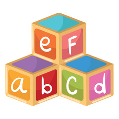 Poster - alphabet blocks toys