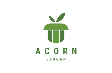 acorn, oak logo design vector template icon .