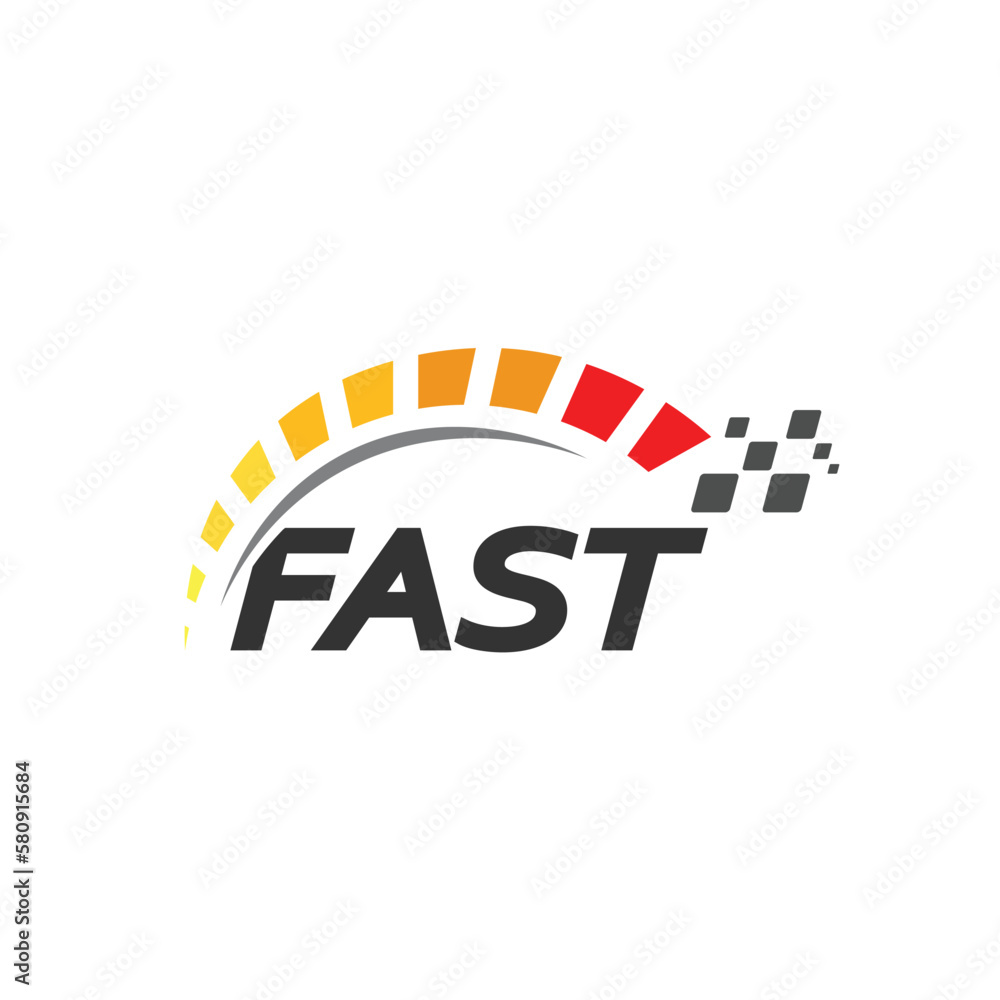 Speed, vector logo racing event, with the main elements of the ...